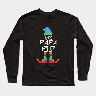 The Papa Elf Matching Family Group Christmas Party SANTA Long Sleeve T-Shirt